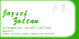 jozsef zoltan business card